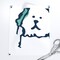Whimsical Dog Doodle Large Scale Pets Veterinarian Rescue Lover Hand Drawn Quirky Animals Blue Cute Custom Removable Wallpaper by Spoonflower Peel & Stick Wallpaper 2FT Wide